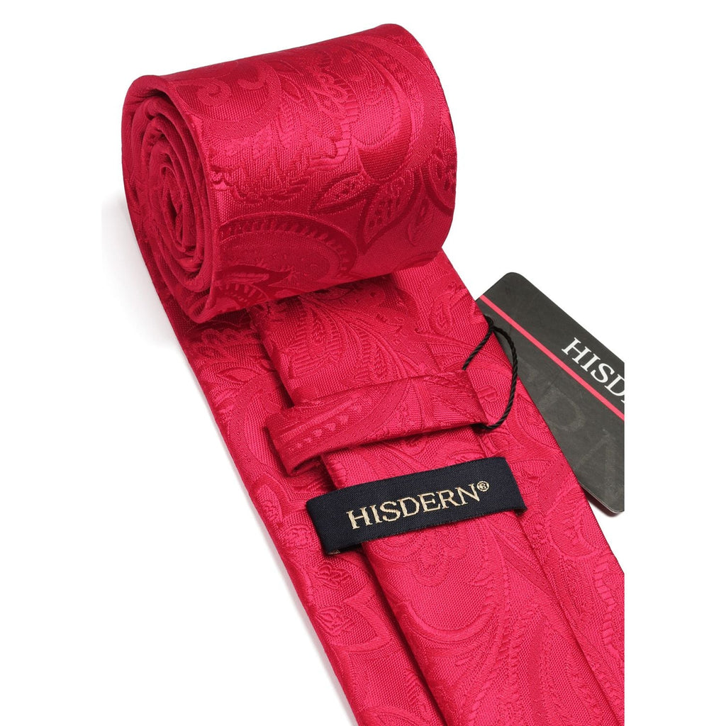 Hisdern Red Floral Wedding Accessories Set