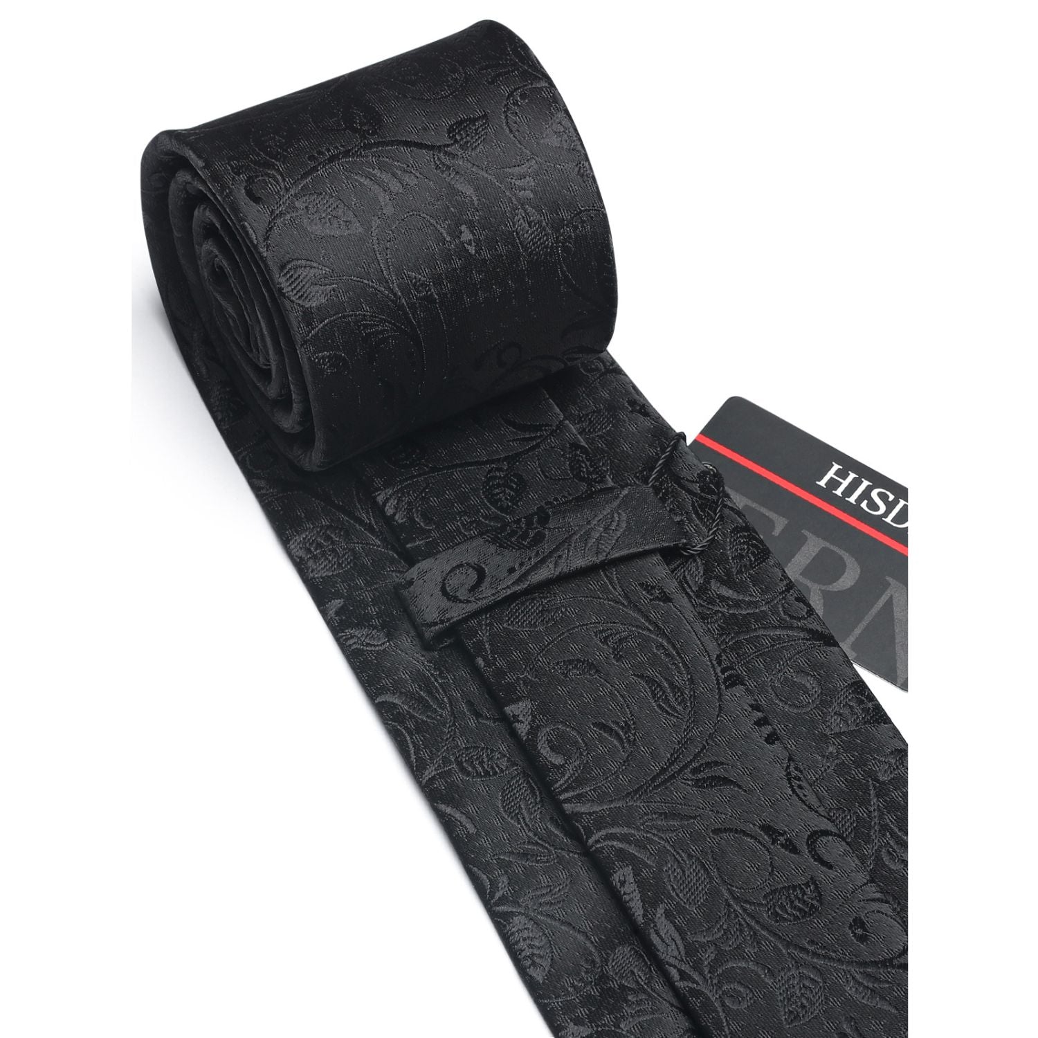 Hisdern Black Floral Wedding Accessories Set