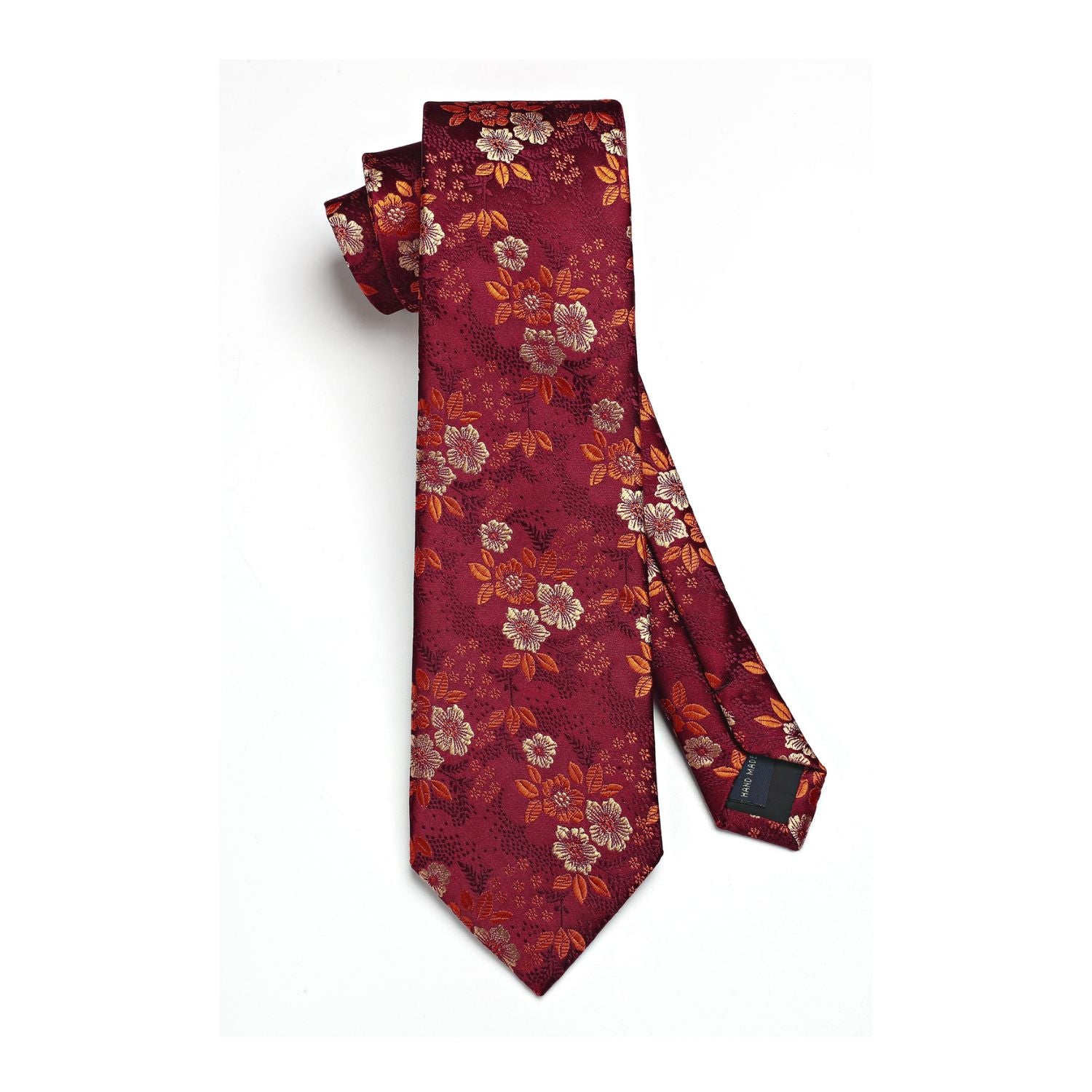 Hisdern Burgundy Floral Wedding Accessories Set