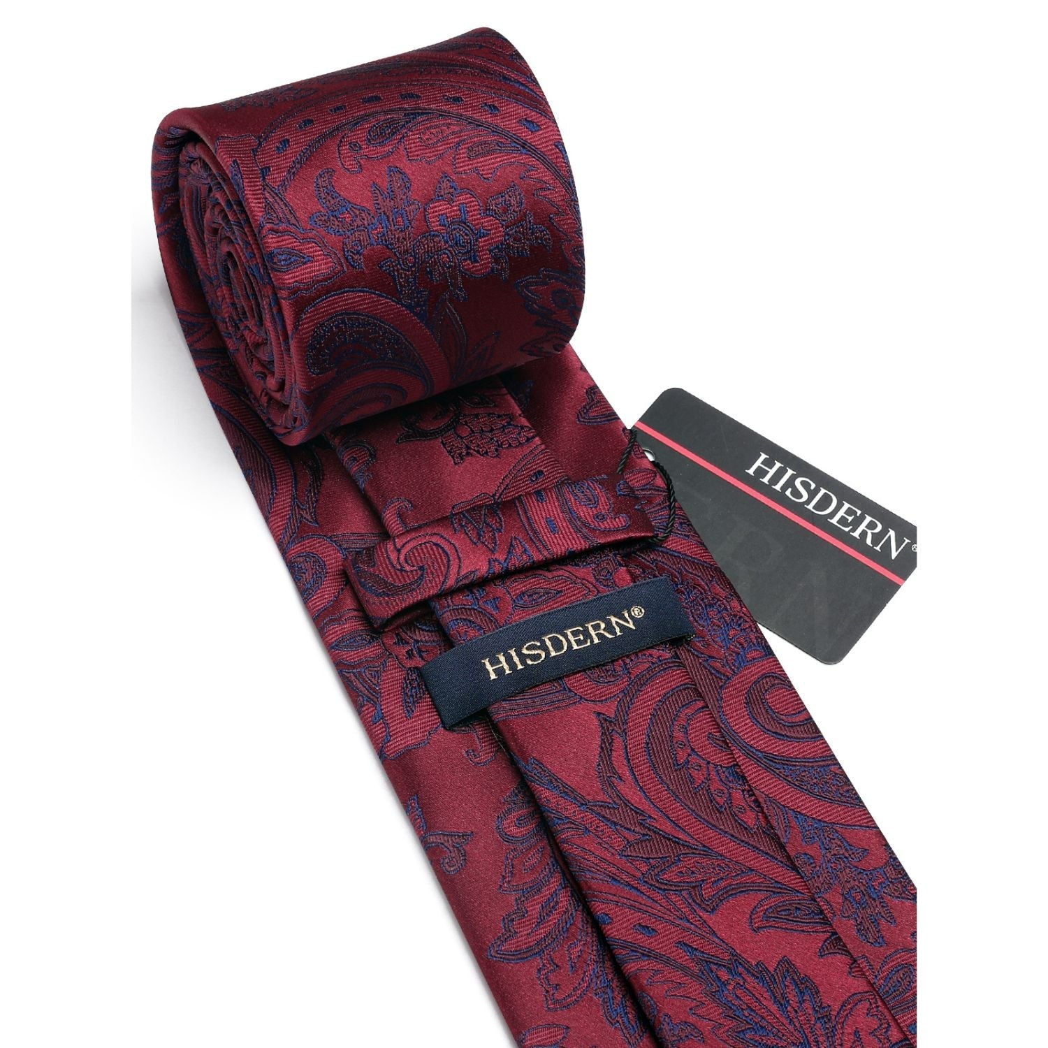 Hisdern Burgundy Floral Wedding Accessories Set