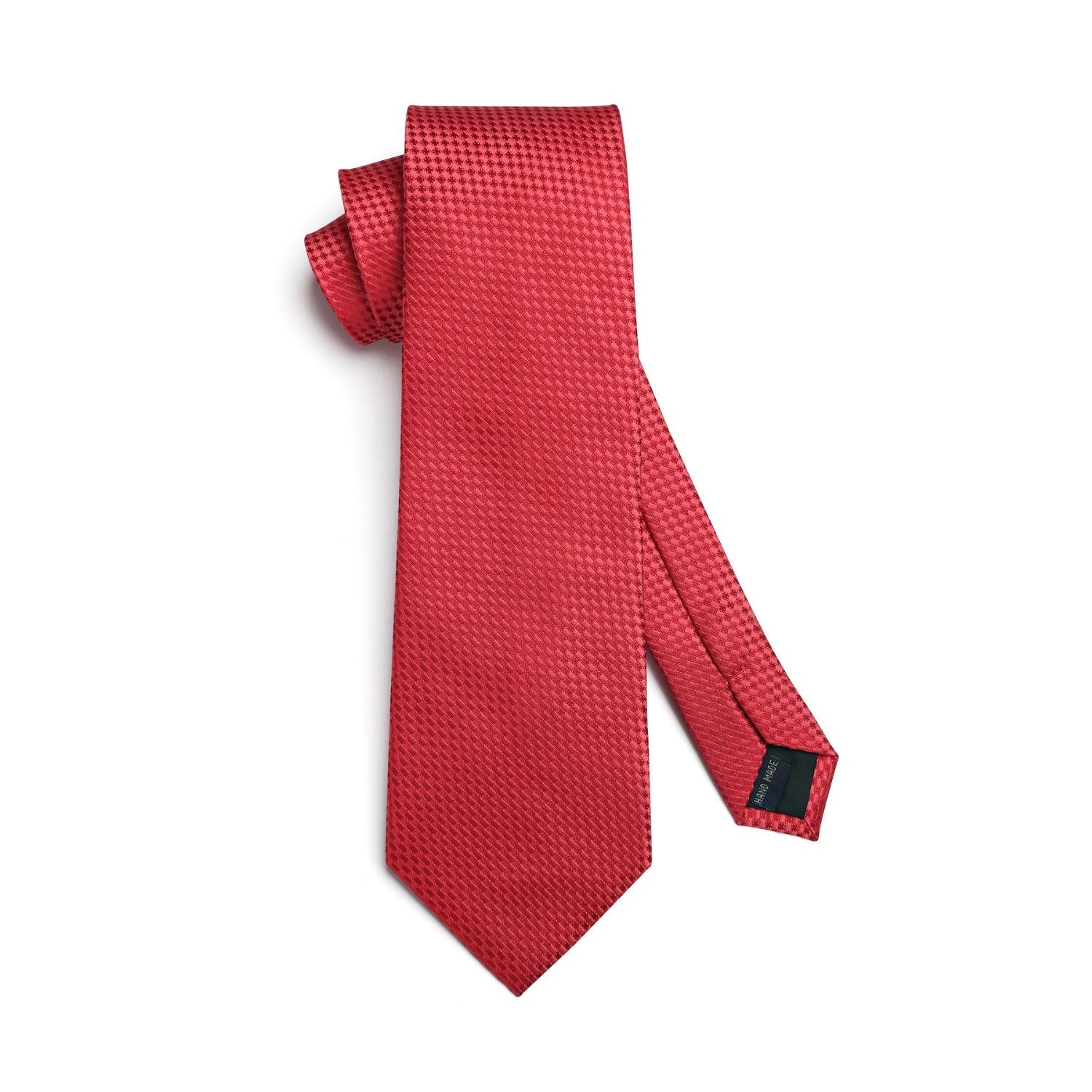 Hisdern Red Plaid Wedding Business Tie Set