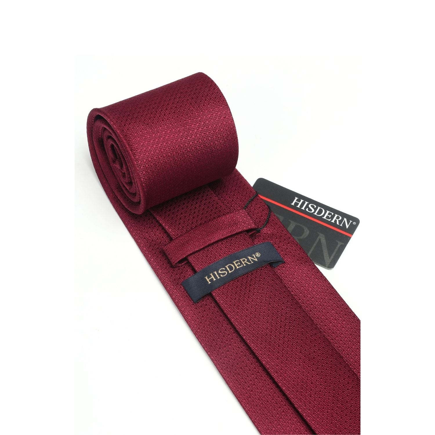 Hisdern Red Plaid Pocket Square With Matching Tie