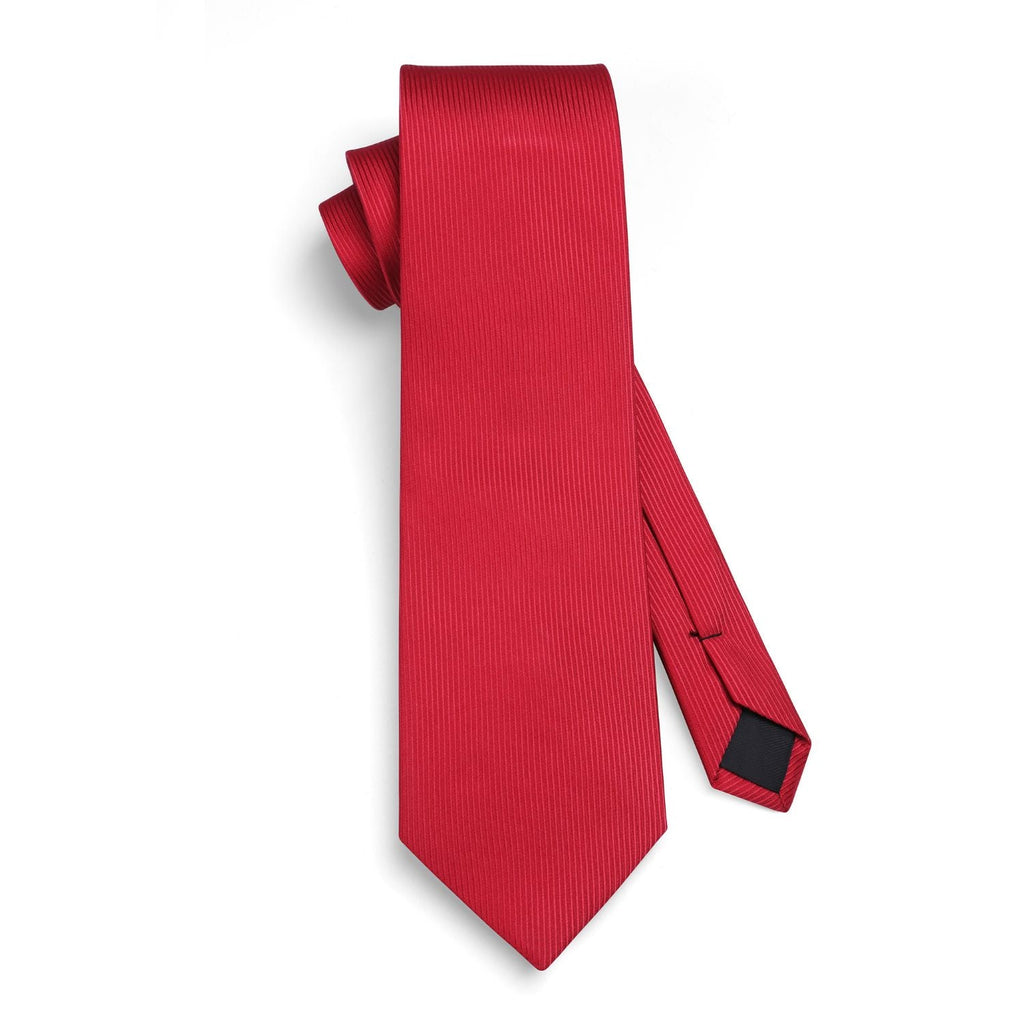 Hisdern Red Striped Business Tie Set