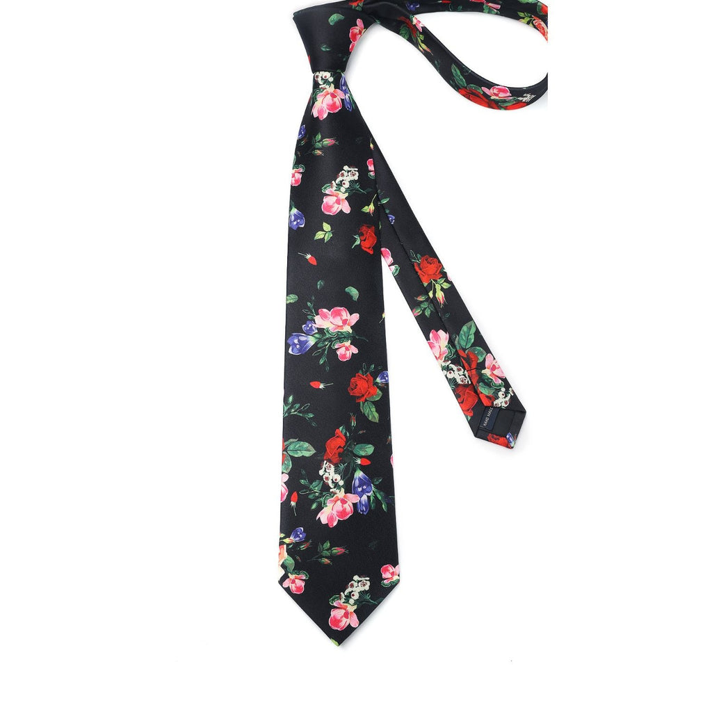 Hisdern Black Floral Wedding Accessories Set