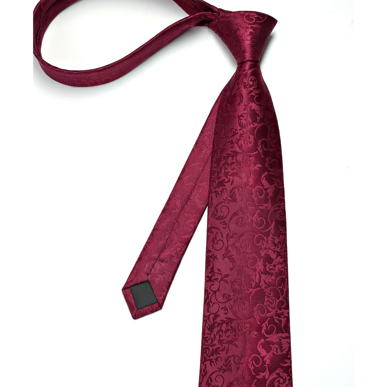 Hisdern Burgundy Floral Wedding Accessories Set