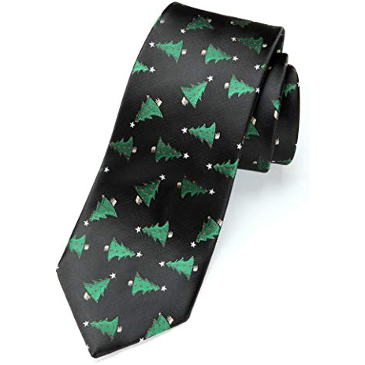 Christmas Tie Handkerchief Set - 07-BLACK/GREEN