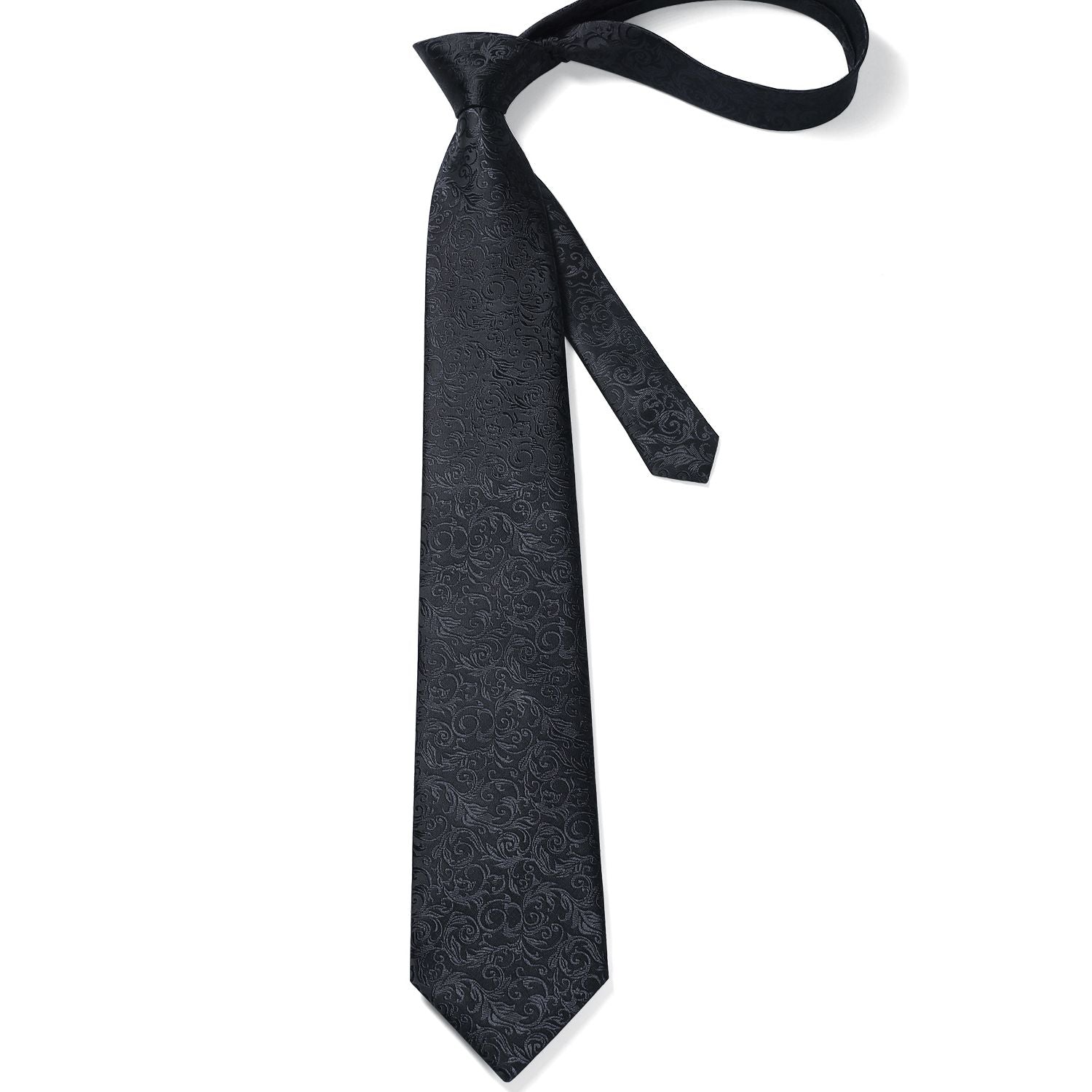 Hisdern Black Floral Wedding Accessories Set