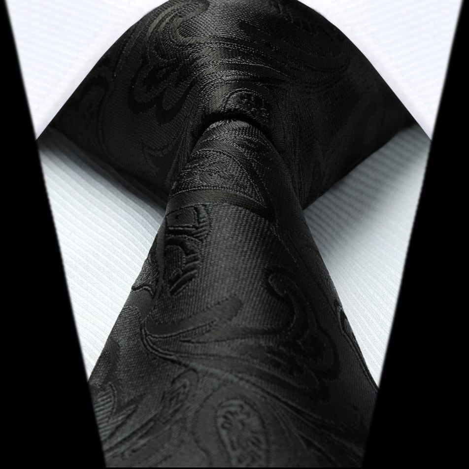 Hisdern Black Floral Wedding Accessories Set