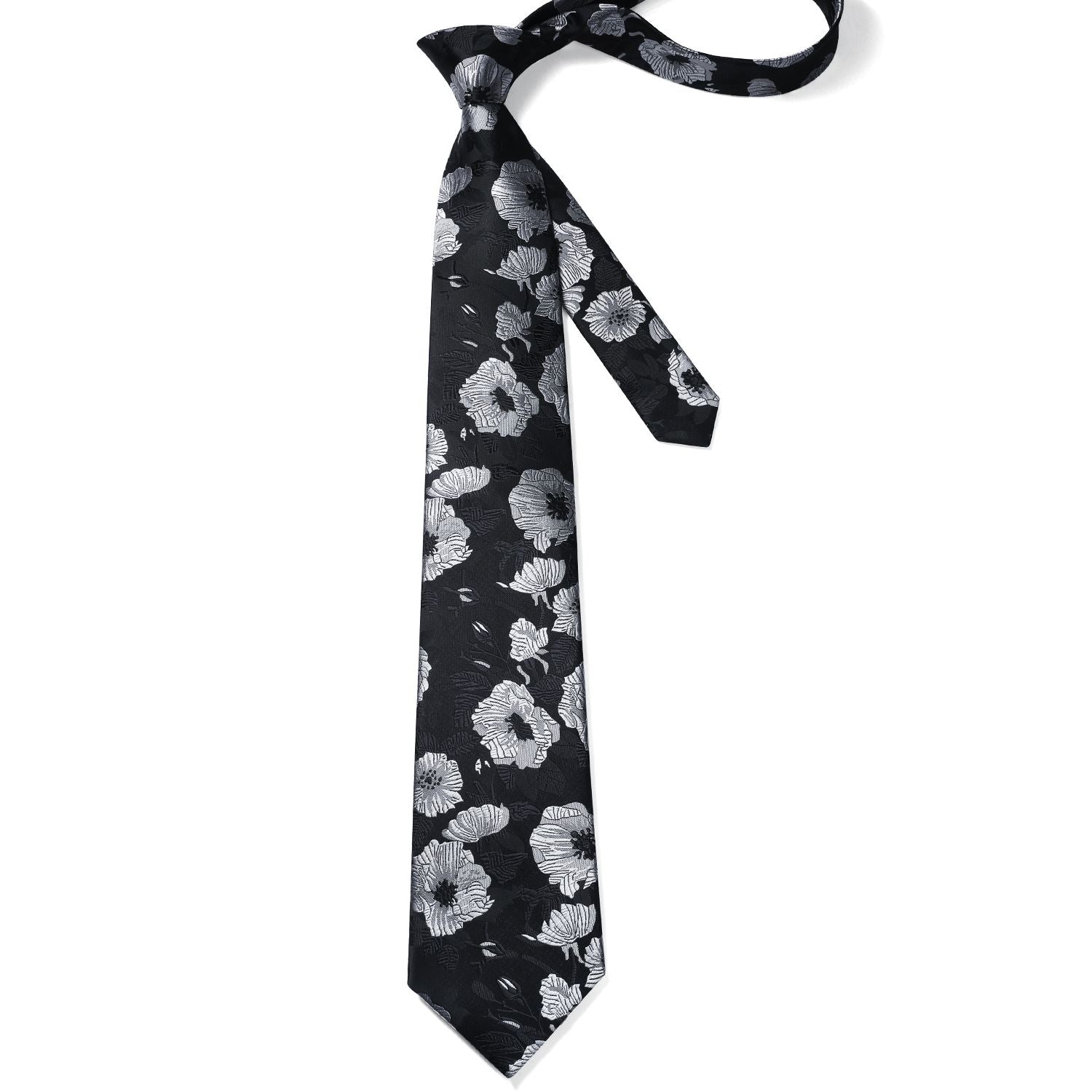 Hisdern Black Floral Wedding Accessories Set