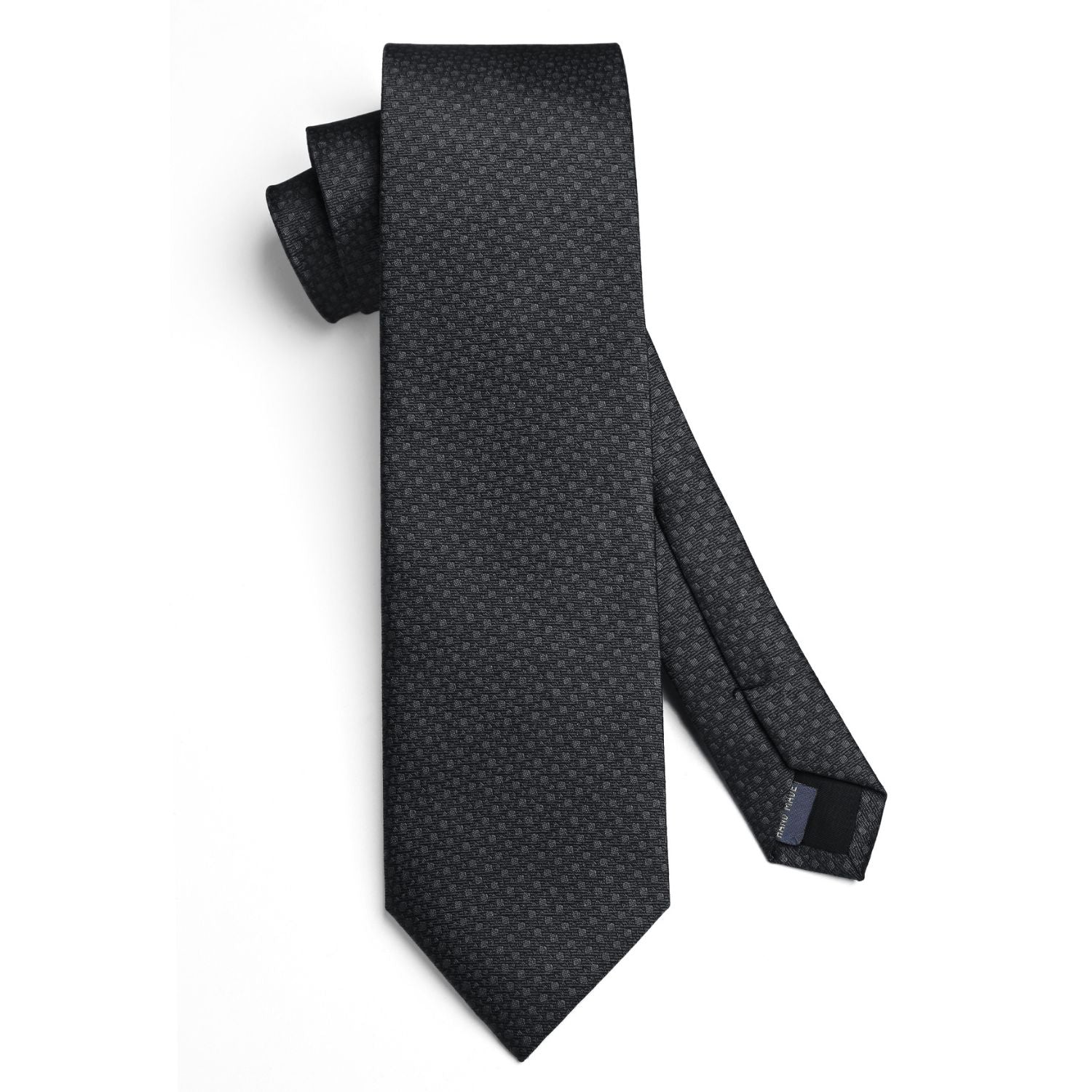 Hisdern Black Plaid Business Tie Set