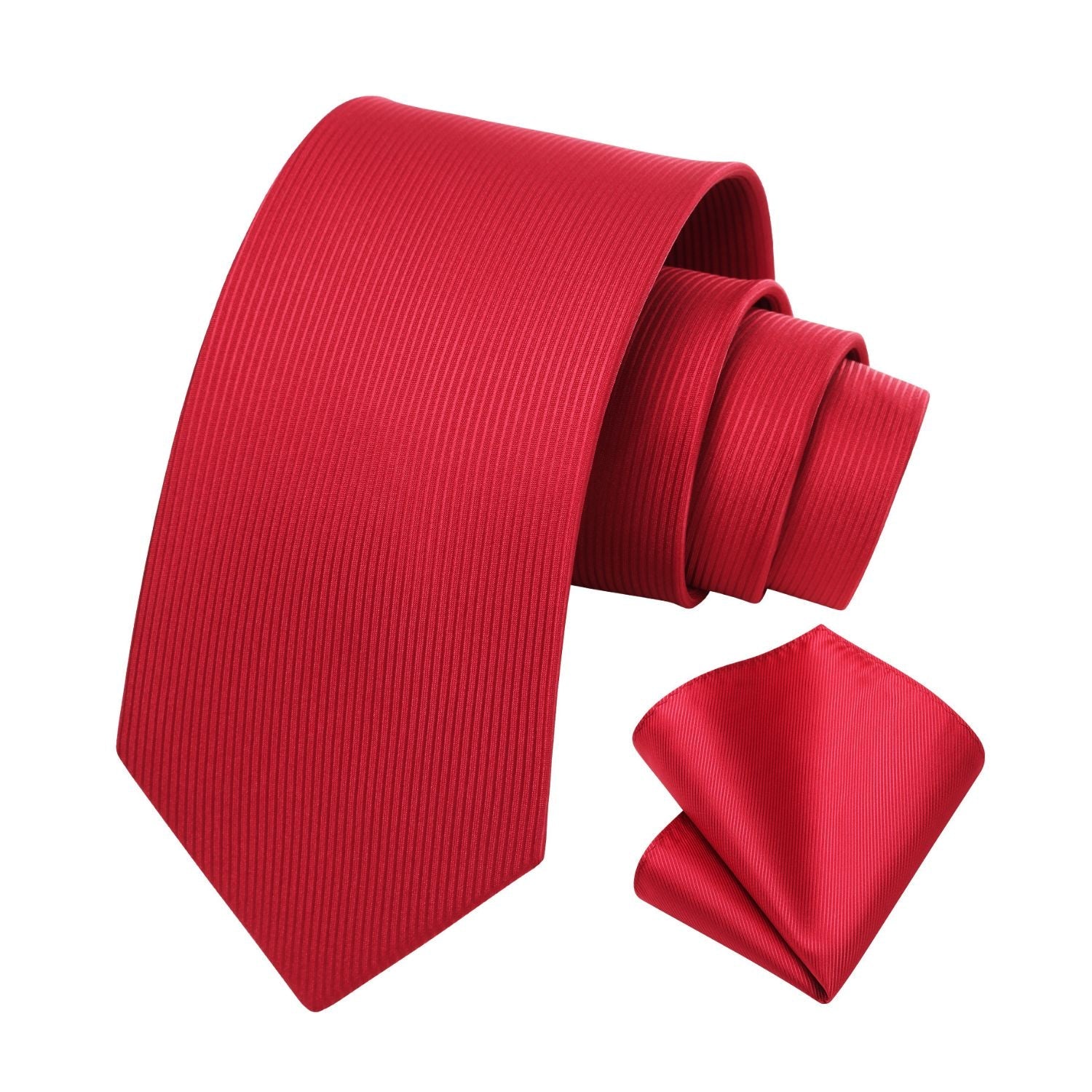 Hisdern Red Striped Business Tie Set