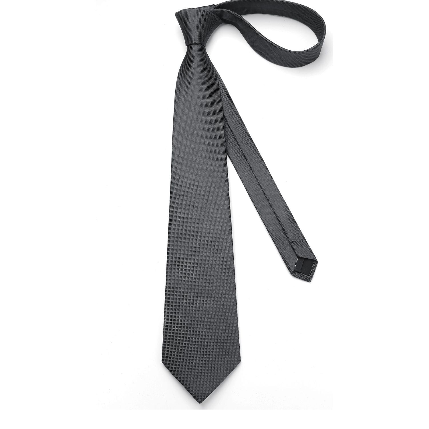 Hisdern Black Plaid Wedding Accessories Set with Cufflinks
