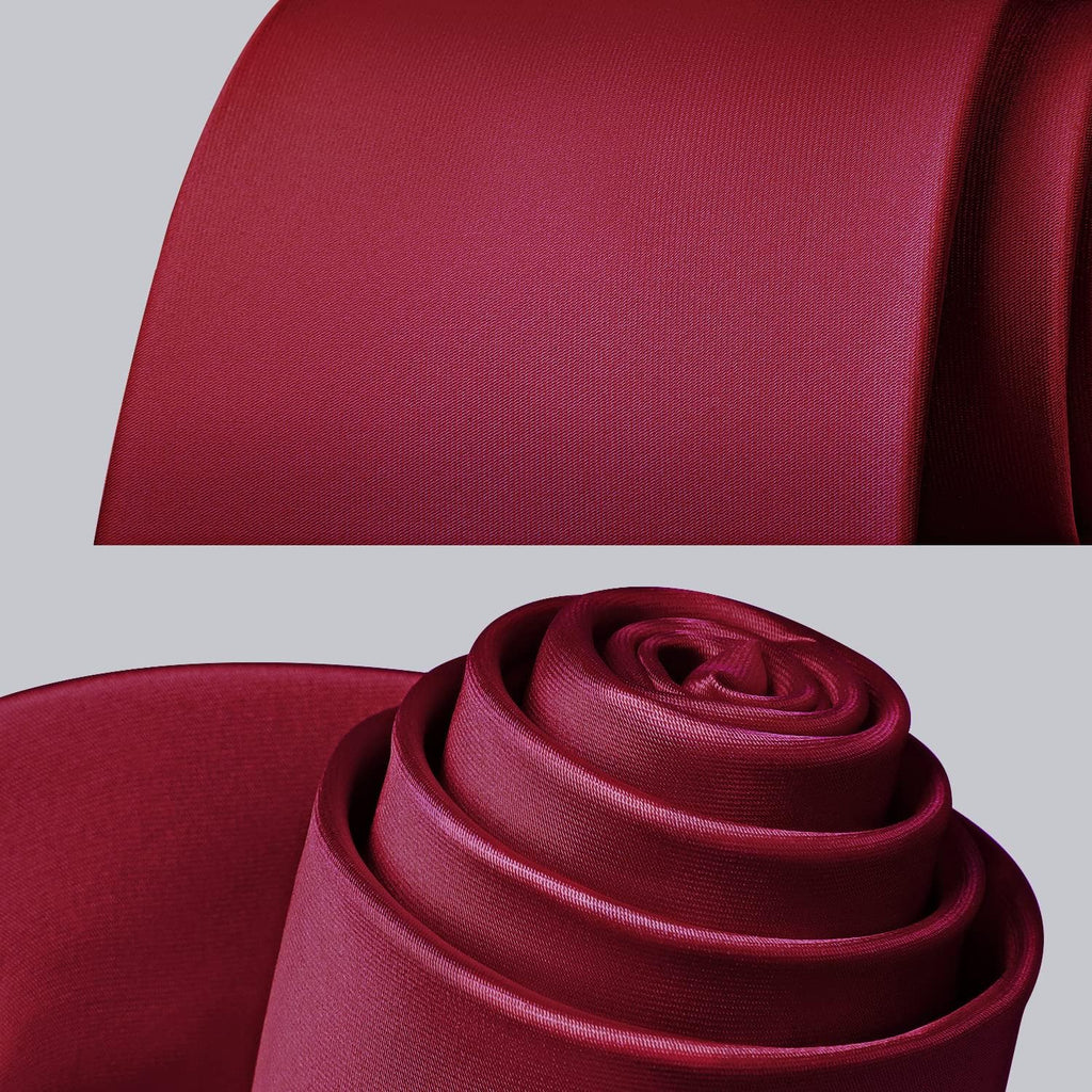 Hisdern Burgundy Solid Wedding Accessories Set With Clip