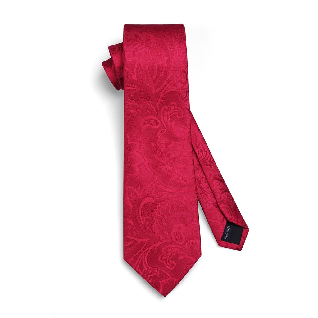 Hisdern Red Floral Wedding Accessories Set