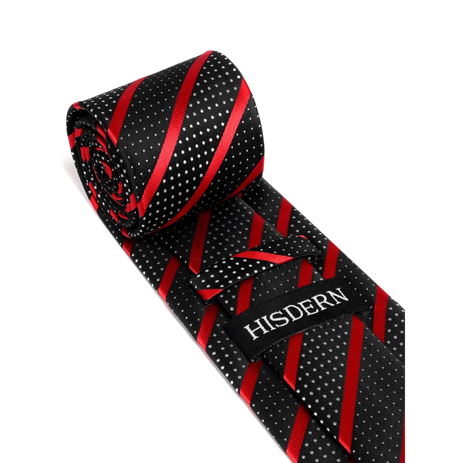 Hisdern Red Striped Business Tie Set