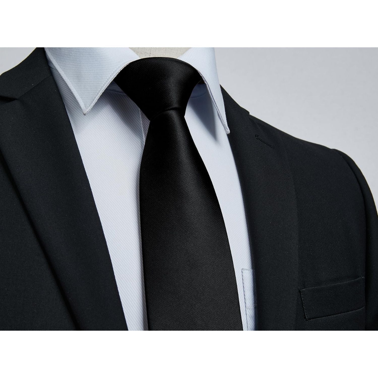 Hisdern Black Solid Wedding Accessories Set