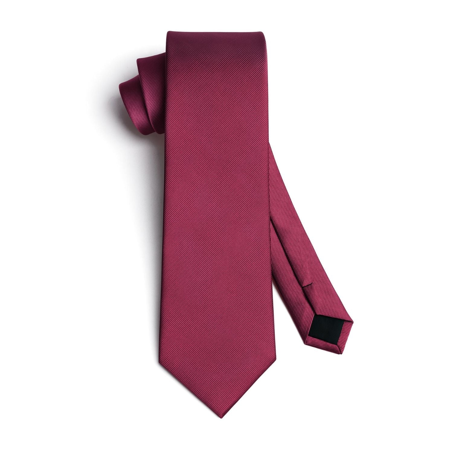 Hisdern Burgundy Striped Business Tie Set