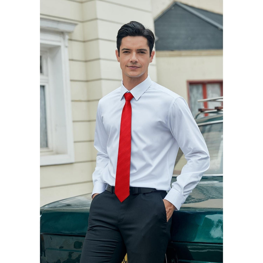 Hisdern Red Striped Wedding Accessories Set