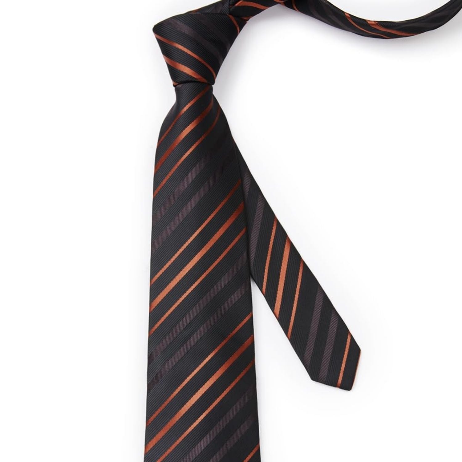 Hisdern Black Striped Business Accessories Set with Cufflinks