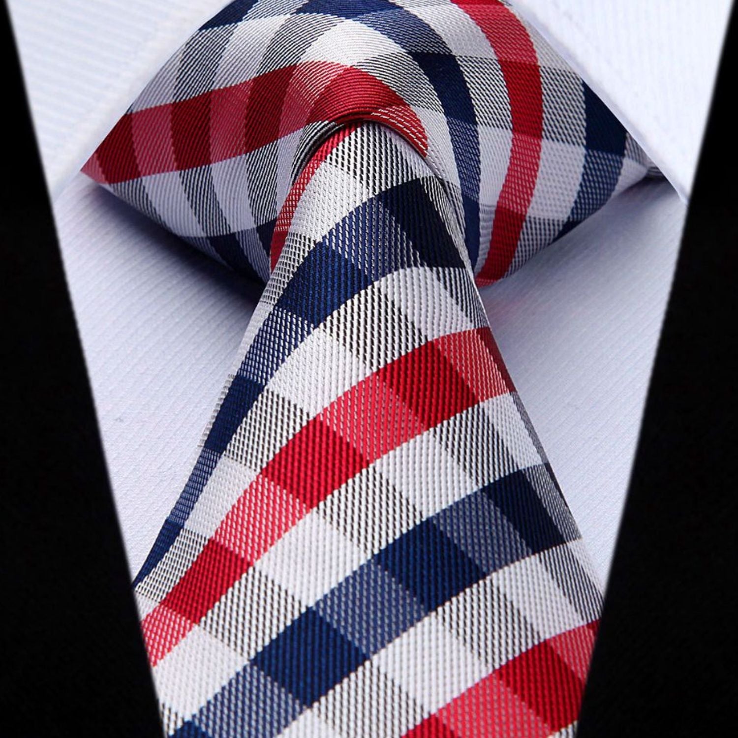 Hisdern Red Plaid Wedding Accessories Set