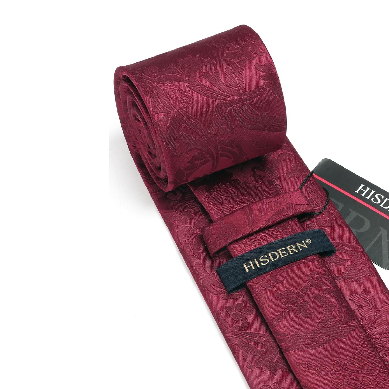 Hisdern Burgundy Floral Wedding Accessories Set