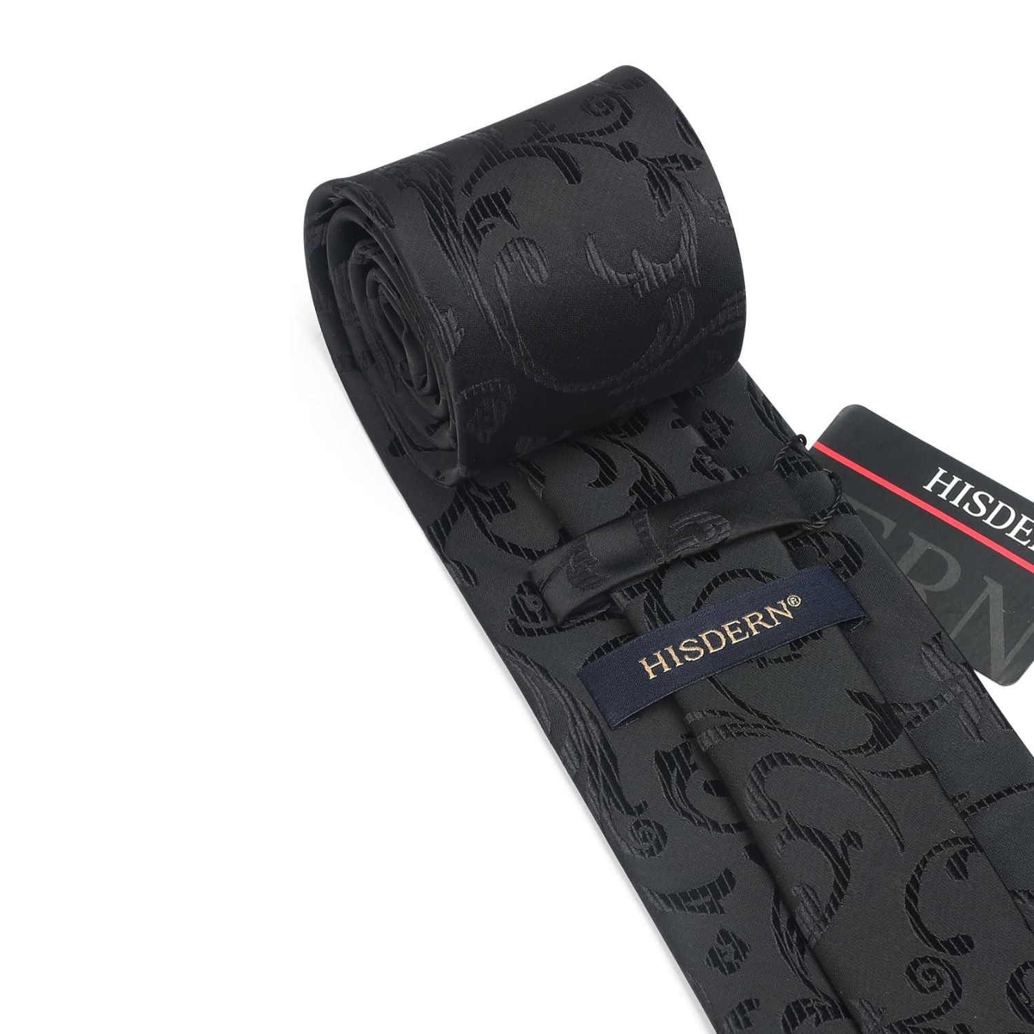 Hisdern Black Floral Wedding Accessories Set