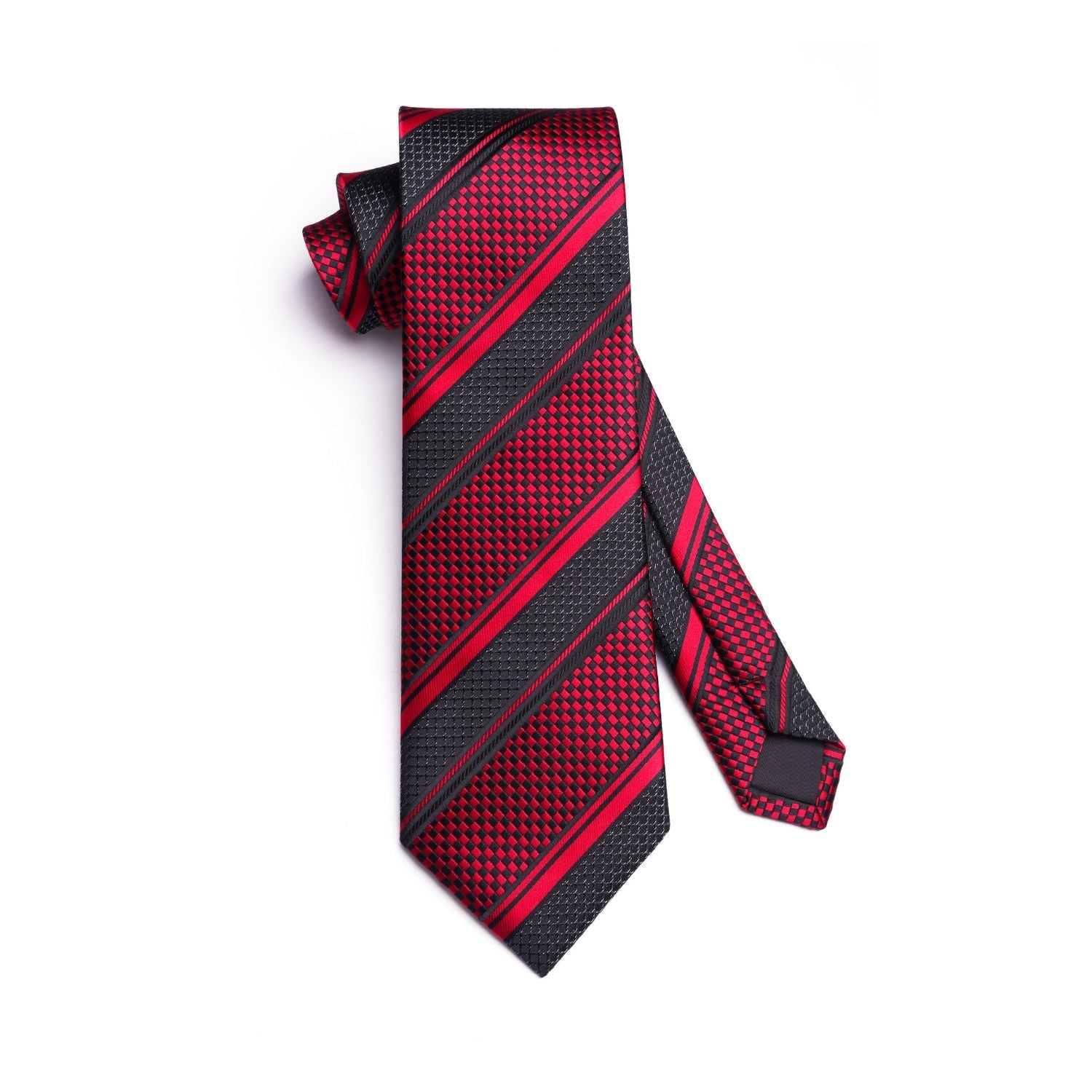 Hisdern Red Striped Business Tie Set