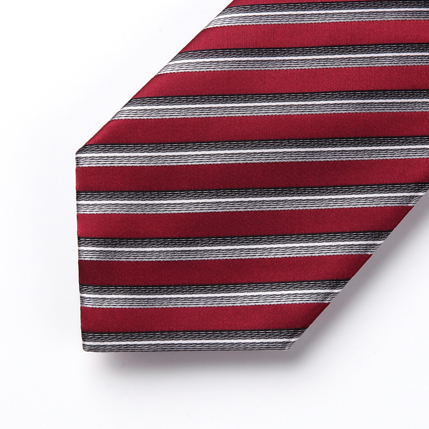 Hisdern Red Striped Business Tie Set