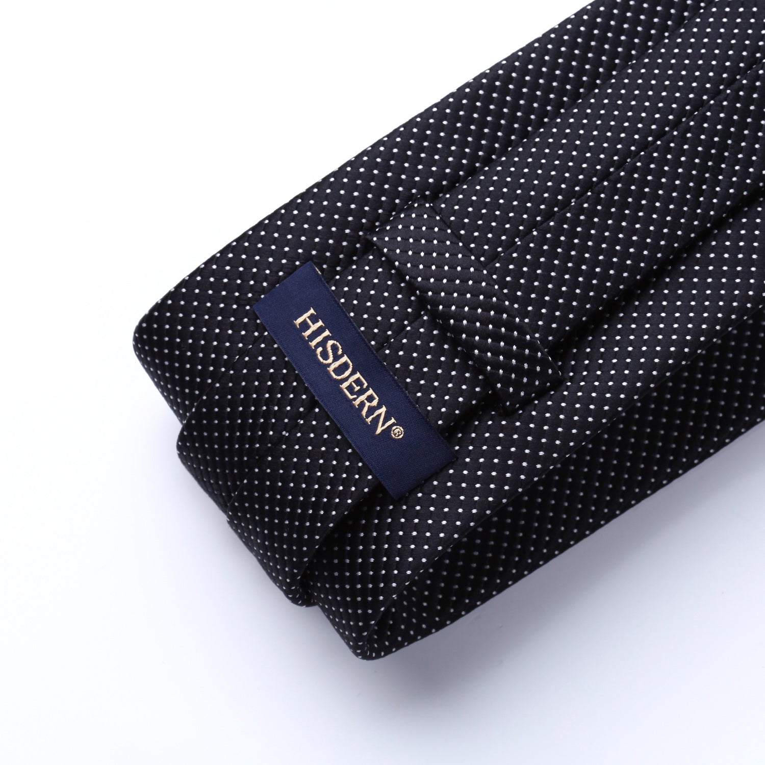 Hisdern Black Plaid Pocket Square With Matching Tie