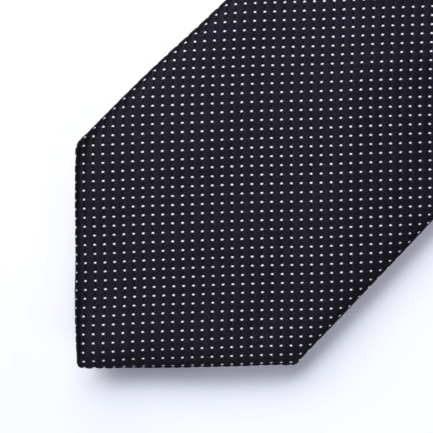 Hisdern Black Plaid Pocket Square With Matching Tie