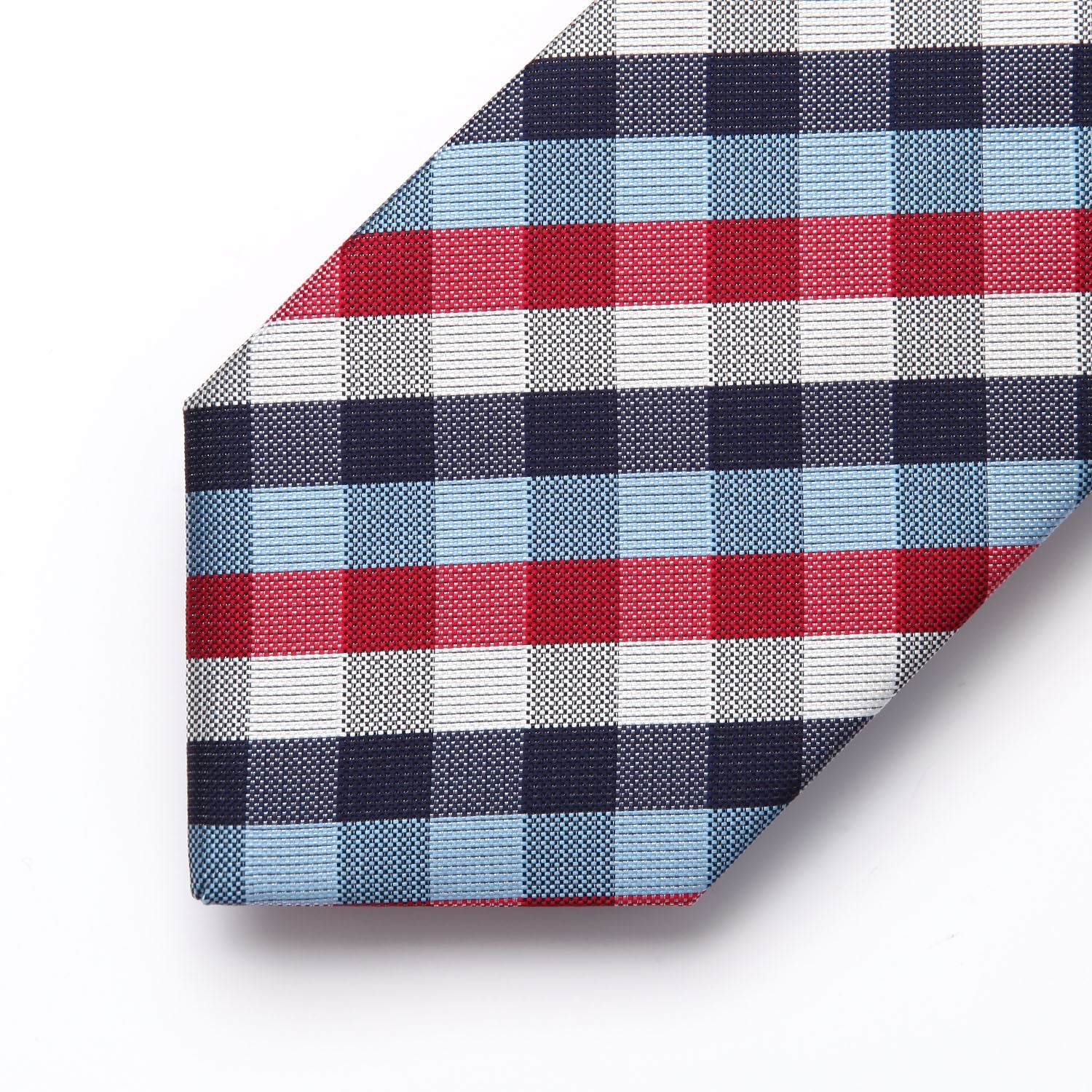Hisdern Red Plaid Business Tie Set
