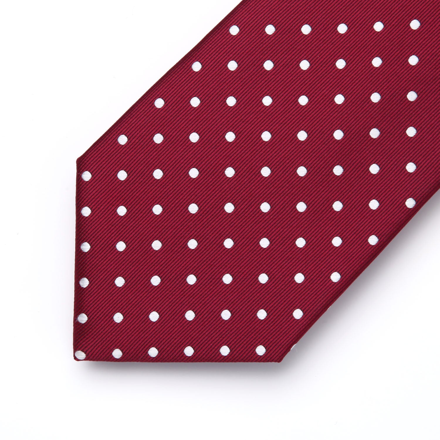 Hisdern Burgundy Polka Dot Print Tie Set For Formal Events