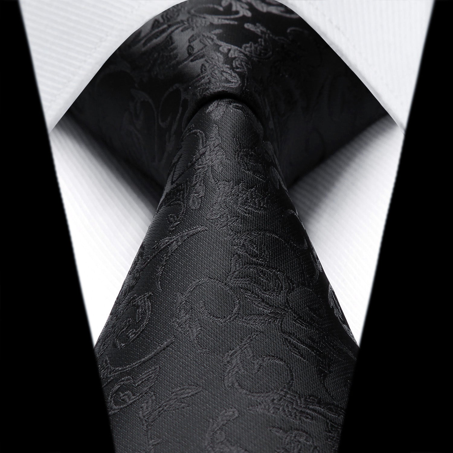 Hisdern Black Floral Wedding Accessories Set