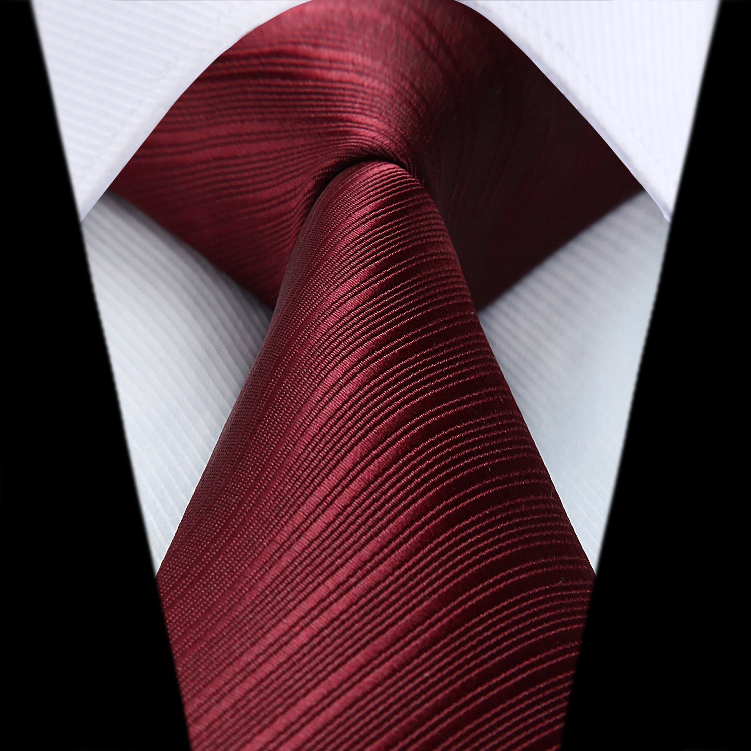 Hisdern Burgundy Striped Wedding Accessories Set